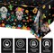 3 Pieces Day of The Dead Plastic Tablecloth Dia De Los Muertos Sugar Skull Floral Table Cloth Disposable Rectangle Table Cover for Halloween Mexican Fiesta Birthday Coco Party Supplies, 54 x 108 Inch